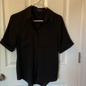 Black button down blouse